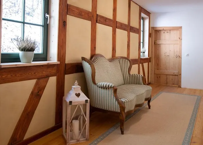 Konukevi Naturhof-papiermuehle 2 Bett-zimmer Rosenrot Bollberg